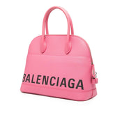 バレンシアガ ヴィルトップハンドルM ハンドバッグ ショルダーバッグ 2WAY 519036 ピンク レザー レディース BALENCIAGA 【中古】